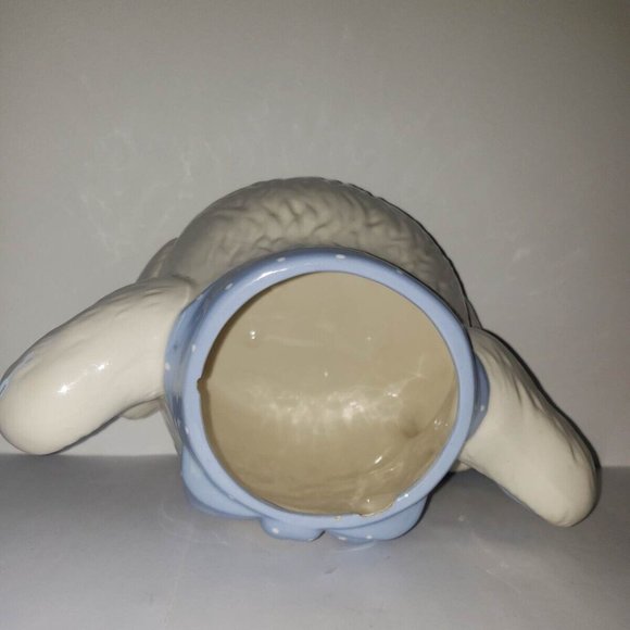 Teddy Bear Blue Ribbon Hand Craft by Cresteramics Creston BC Cookie jar - Picture 8 of 12